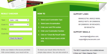 How to check NECO 2016 Results via mynecoexams