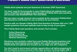 Fidelity Bank past questions