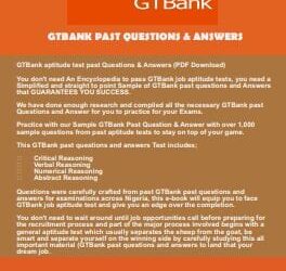 GTBank past questions