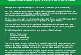 Heritage Bank past questions