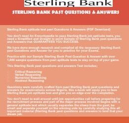 Sterling Bank past questions