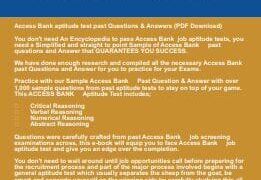 access bank past questions