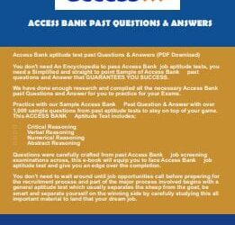 access bank past questions