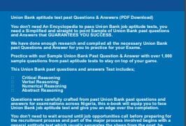 union bank past questions