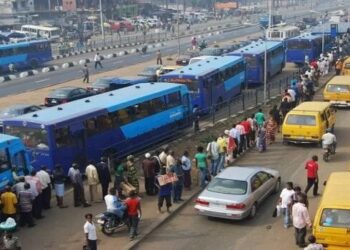 BRT bus goes up in flames on the rd Mainland Bridge in Lagos