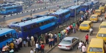 BRT bus goes up in flames on the rd Mainland Bridge in Lagos