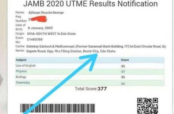 Jamb Utme results