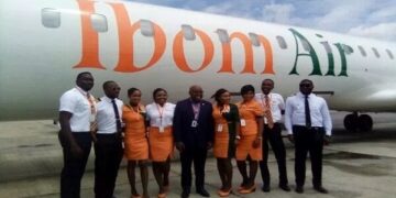 Ibom Air Inaugural flight lands in Lagos