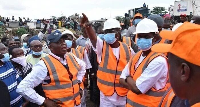 Sanwo Olu visits Olusosun dumpsite