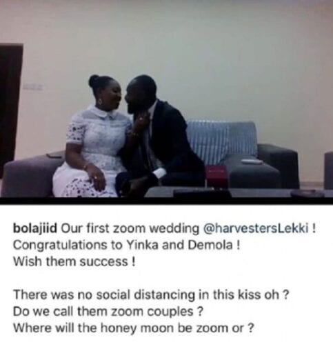 first online wedding holds in Lagos church