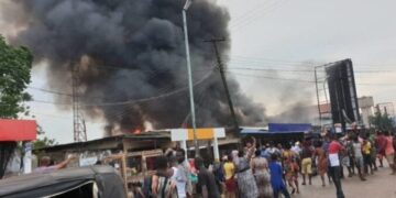 Goats Chickens Fabrics Roast In Ogbogonogo Market Fire