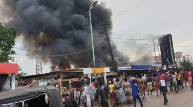 Goats Chickens Fabrics Roast In Ogbogonogo Market Fire