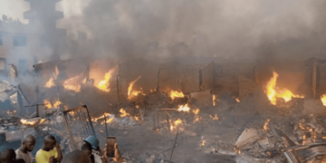 Millions lost as Midnight fire razes popular Ibadan auto parts market