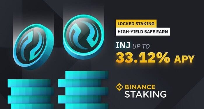 Binance Staking announces INJ Staking with Up to 33.12 APY