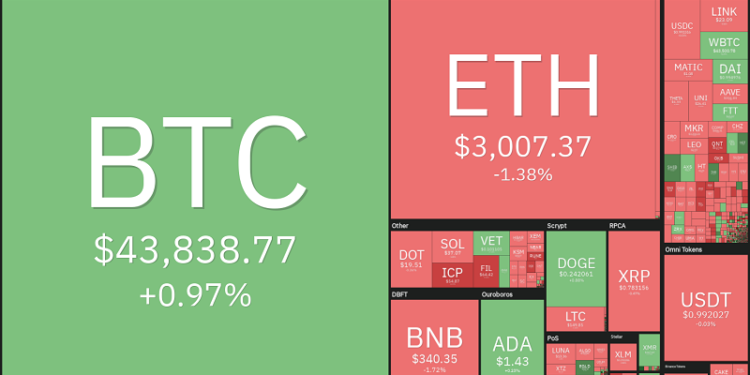 Crypto market data daily view