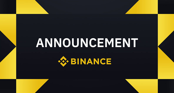 binance announcement